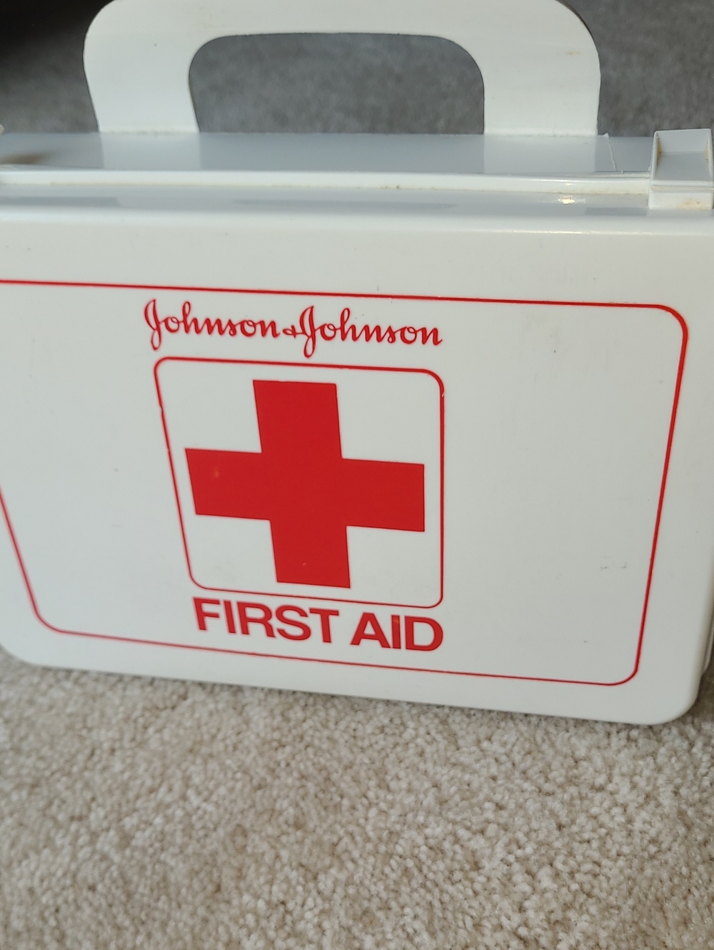 Vintage Johnson & Johnson First Aid Large Plastic Case